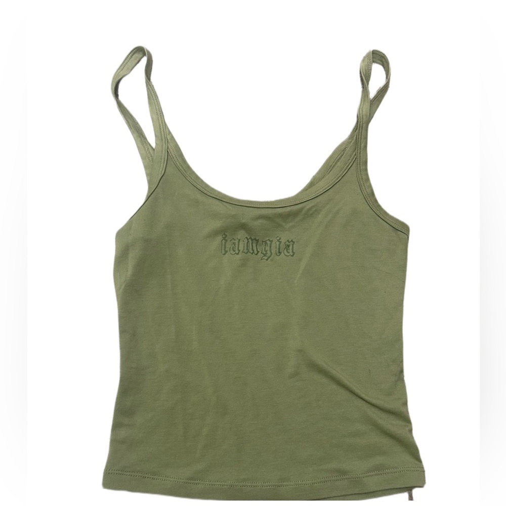 Green I am Gia tank top